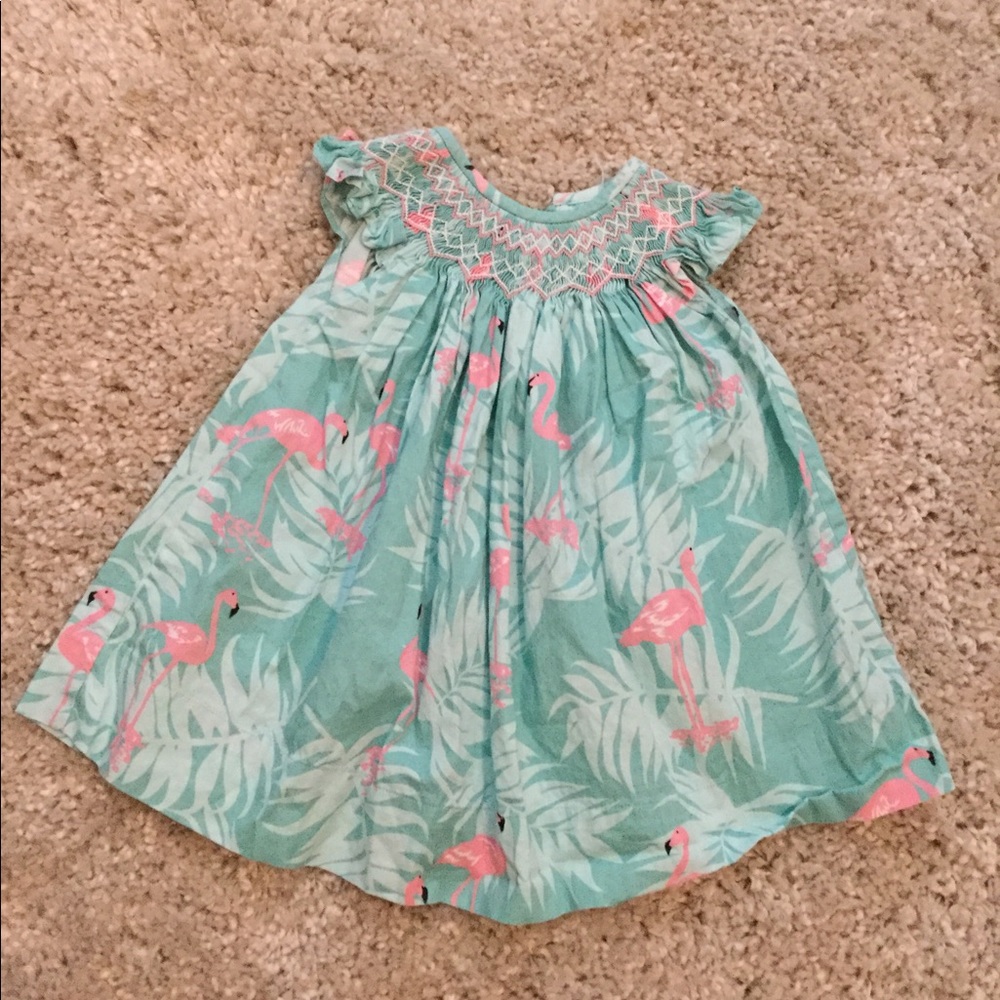 Flamingo Smocked Dress